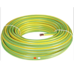 Fil électrique TH 25 mm² Jaune/Vert – Haute conductivité pour mise à la terre