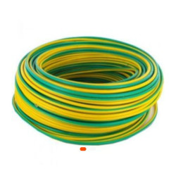 Câble électrique TH 10 mm² Jaune/Vert – Vendu au mètre linéaire (Plasticable)