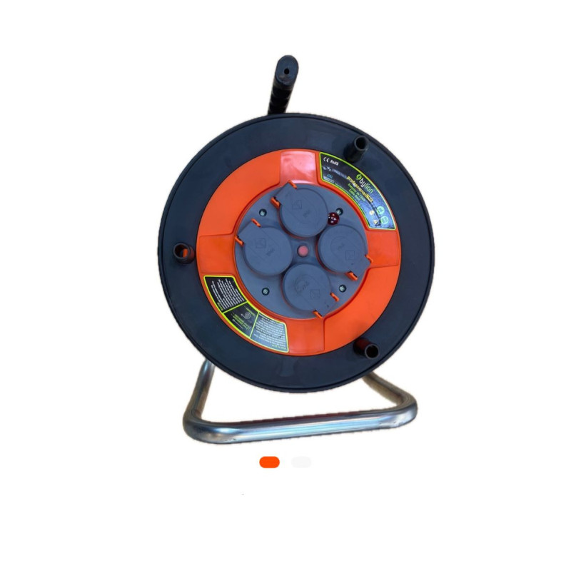 Rallonge de chantier BYLION – Enrouleur 40 mètres – câble 3x2,5 mm² – Ultra portée et puissance