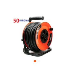 Rallonge de chantier professionnelle BYLION 50m 3×1,5 – câble H07RN-F robuste
