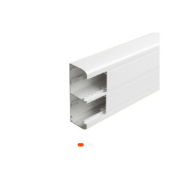 Goulotte PVC 2 compartiments autocollante – 2 mètres – Marque FORCE