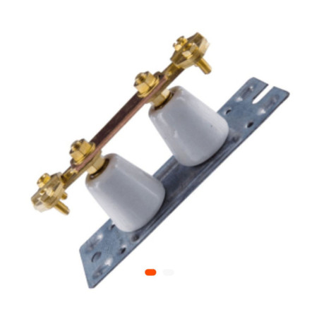Barrette de coupure électrique en porcelaine – Support métallique