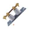 Barrette de coupure électrique en porcelaine – Support métallique