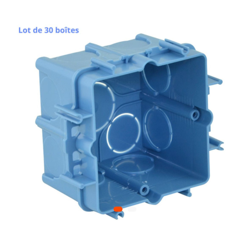 Lot de 30 boîtes d’encastrement carrées – MEGALEC – Installation électrique murale