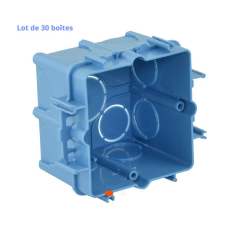 Lot de 30 boîtes d’encastrement carrées – MEGALEC – Installation électrique murale