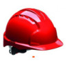 Casque de sécurité rouge EMTOP – Protection robuste pour chantiers