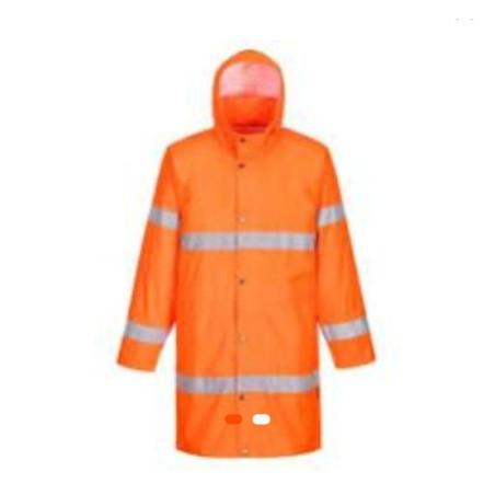 Imperméable de sécurité orange avec bandes réfléchissantes – Protection pluie haute visibilité DETO