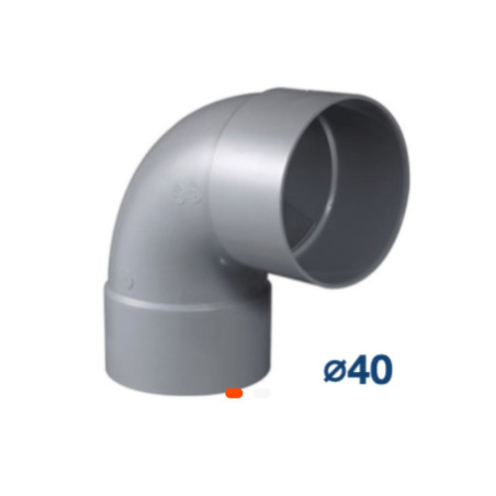 Coude PVC 90° Ø40 – Raccord coudé pour plomberie et évacuation
