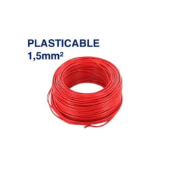 Câble Électrique TH 1,5 mm² – 100 Mètres – Rouge – PLASTICABLE