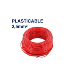 Câble Électrique TH 2,5 mm² - 100 mètres - Rouge - Plasticable