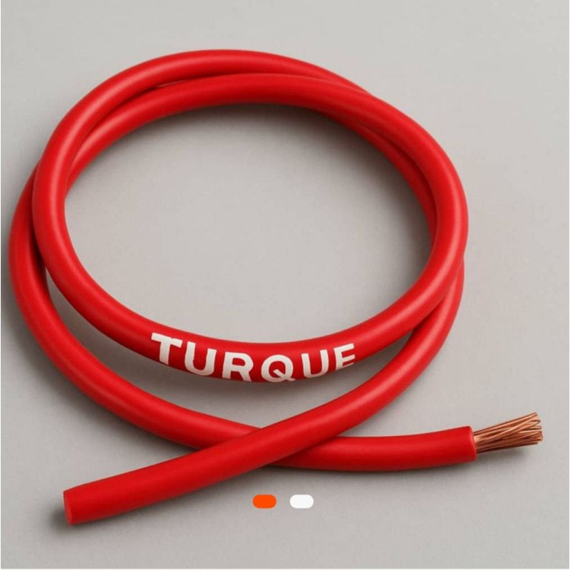 Câble Électrique TURQUE 6 mm² – Rouge – Conducteur en Cuivre – 100 ML